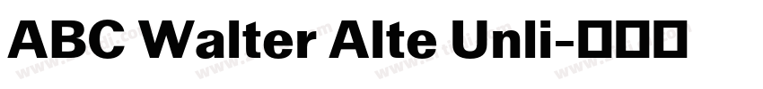 ABC Walter Alte Unli字体转换